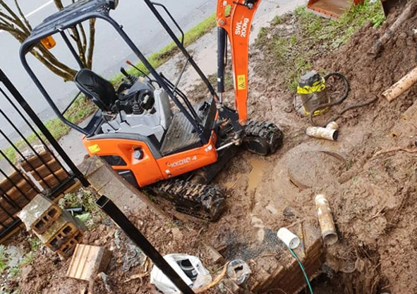 Brisbane Blocked Drain Excavating to create Storm Water Drainage